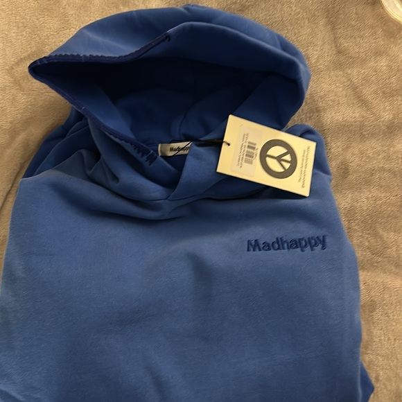 Madhappy 100% Cotton French Terry Lined Heavyweight Hoodie Blue - XS BNWT - Picture 11 of 12